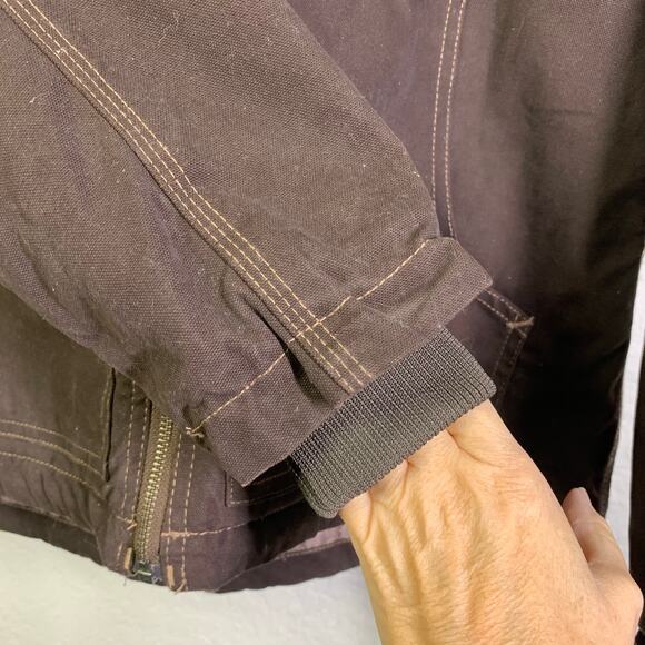 BERNE Coat Duck Canvas Canvas Heavy Duty Workwear Insulated Quilted Lining Hood - Picture 8 of 16